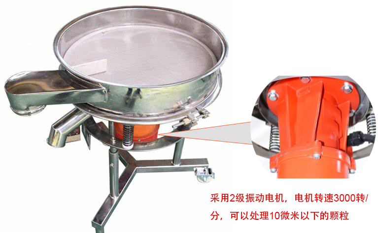 高頻篩特點：框體加高可防止?jié){液往外飛濺；加擋料板可加快排料，提高篩分效率