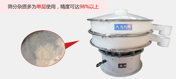 塑料振動(dòng)篩篩分雜質(zhì)多用與單層篩網(wǎng)使用。