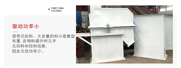 TD型斗式提升機(jī)驅(qū)動(dòng)力小，無回料等特點(diǎn)展示圖。